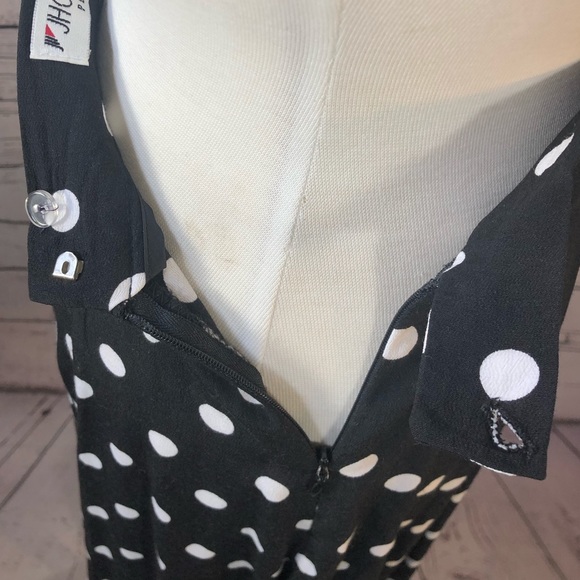 Jupe Noire à Pois Blancs Sam Ty - Taille 12, Ourlet Festonné, 100% Coton - Occasion En Très Bon état
